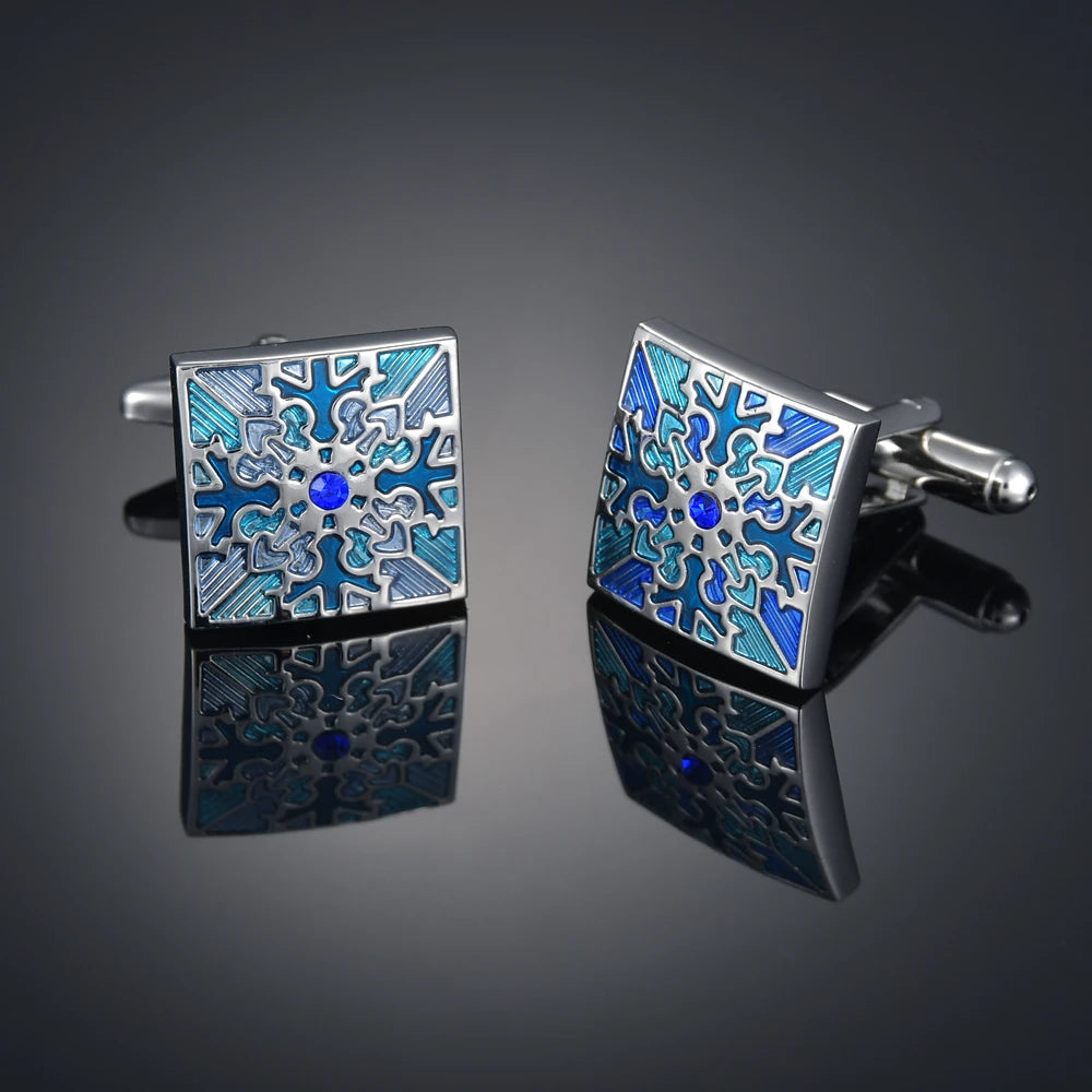 Nouveaux Boutons de Manchette de Luxe pour Hommes Marque de Bijoux Haut de Gamme Gemmes/Carrés/Couronne/Grille Chemises pour Hommes Boutons de Manchette