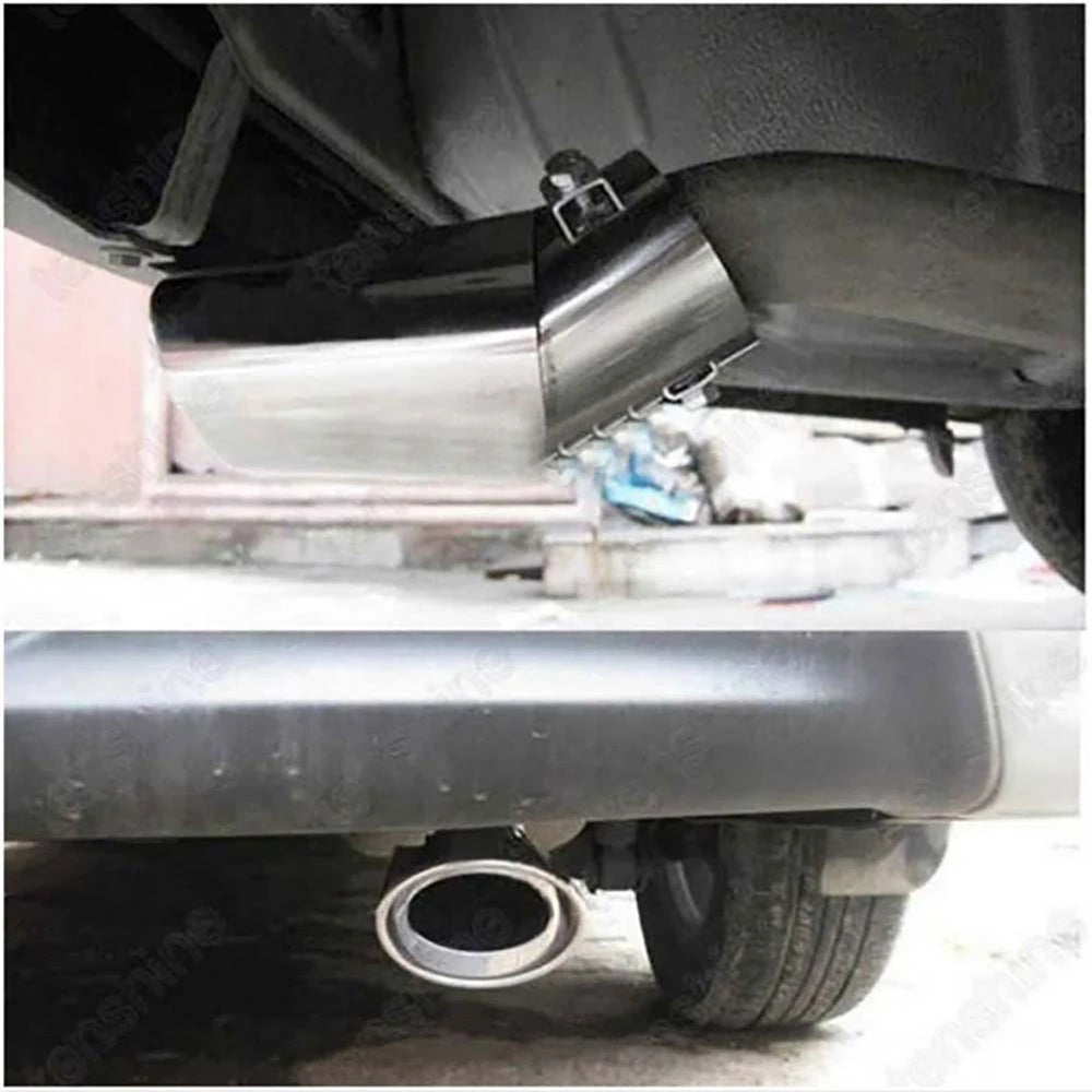 Embout de silencieux d'échappement de voiture en alliage d'aluminium, gorge arrière, pot d'échappement, tuyau d'échappement argenté, accessoires de modification de voiture.