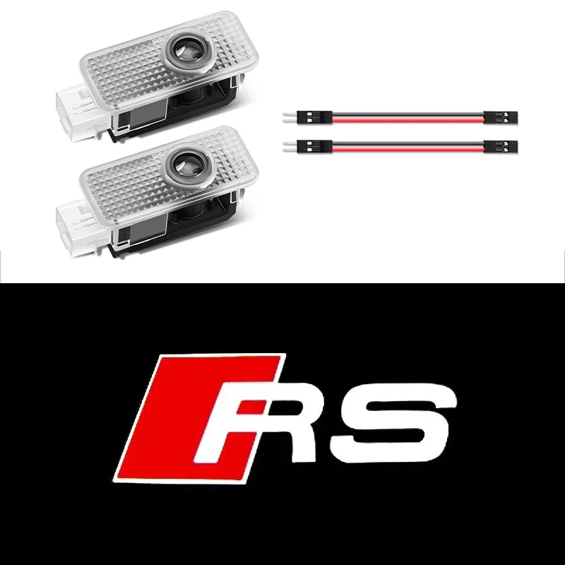 Lampes de projecteur LED de bienvenue pour portière de voiture Décoration pour Audi Sline A3 A1 A4 A6 B8 A5 B7 C7 A7 A8 B9 B6 C6 Q2 Q3 Q5 Q7 Q8 TT R