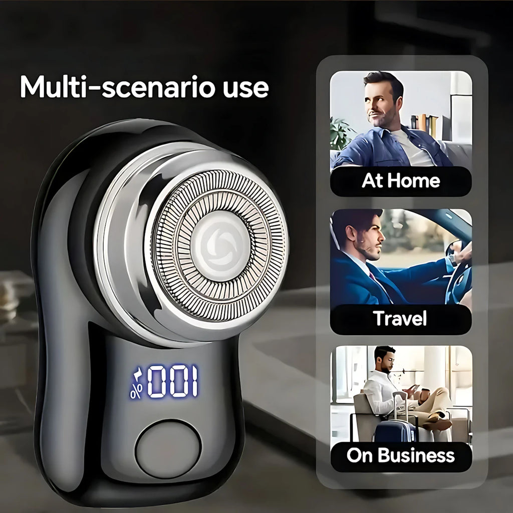 Rasoir Électrique Barbe Homme, Rasoir Spirale en Acier Inoxydable, Rechargeable par USB, Fonction de Rasage Net, 1 Niveau, 1 Rasoir, Autonomie de la Batterie.