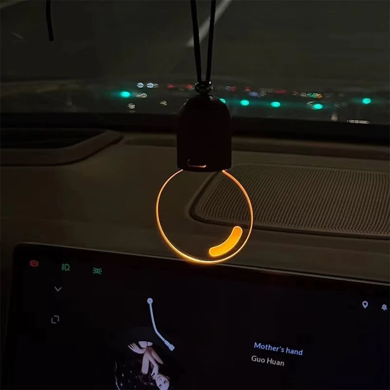 Car Hanging Ornament Interior Ambient Lighting Retro Small Bulb LED 2 Light Modes For Long Trips Daily Use Auto Decor Accessory