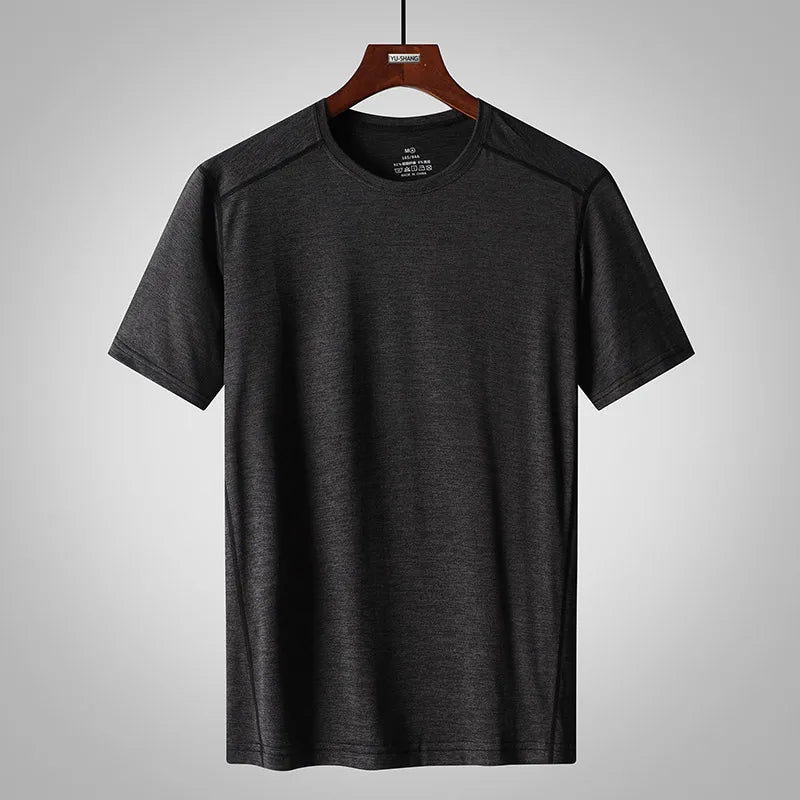 T-shirts grande taille 6XL 7XL 8XL pour homme, t-shirt décontracté basique pour homme, hauts sportifs, vêtements pour homme, t-shirt à manches raglan
