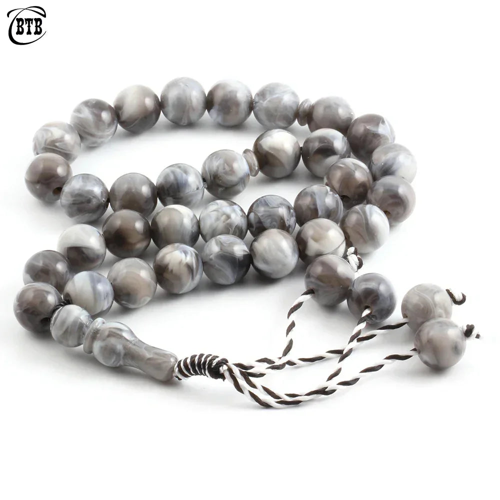 Yoga Bracelet 10 Styles Semi Precious Stone Prayer 14mm Round Rosary Bracelet Meditation Bracelet Muslim Ramadan Boho Jewelry