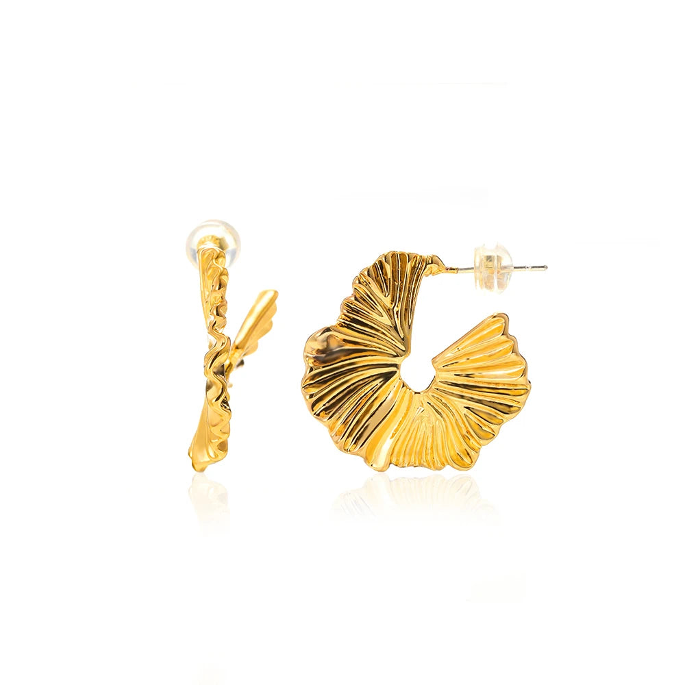 Stainless Steel Starfish Shell Stud Earrings for Women Minimalist Gold Color Aesthetic Wedding Earring Summer Beach Jewelry Gift