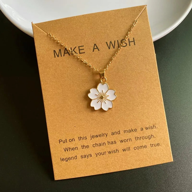 White Red Color Flower Necklace for Women Colorful Summer Choker Neck Jewelry Gift for Friend Statemeng Necklace Wholesale