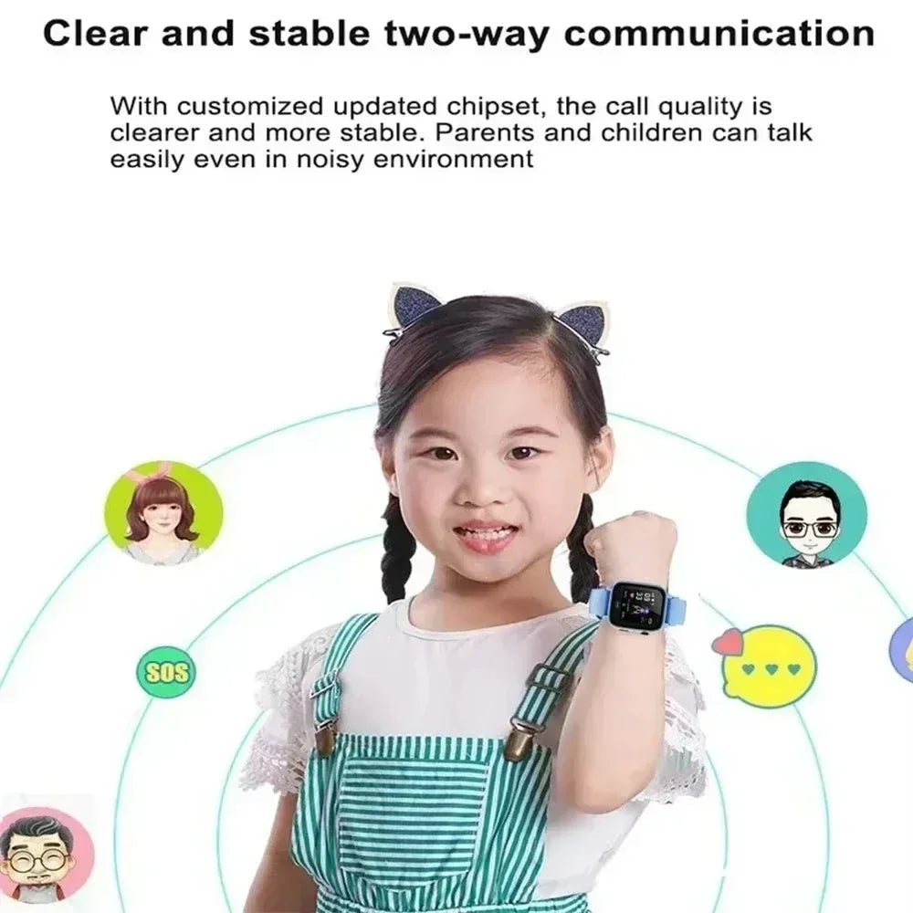 VIVO 4G Montre Connectée Enfant Mini Téléphone Enfant avec Appel SOS Appareil Photo 3 en 1 Montre Dessin Animé Fille Garçon Anniversaire Noël Cadeau 2026Nouveau