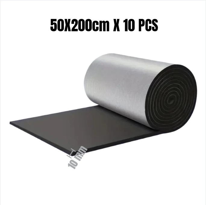Tapis isolant thermique et phonique ignifuge 200x50cm Tapis thermique acoustique Panneaux muraux insonorisés Isolation phonique pour insonorisation de voiture