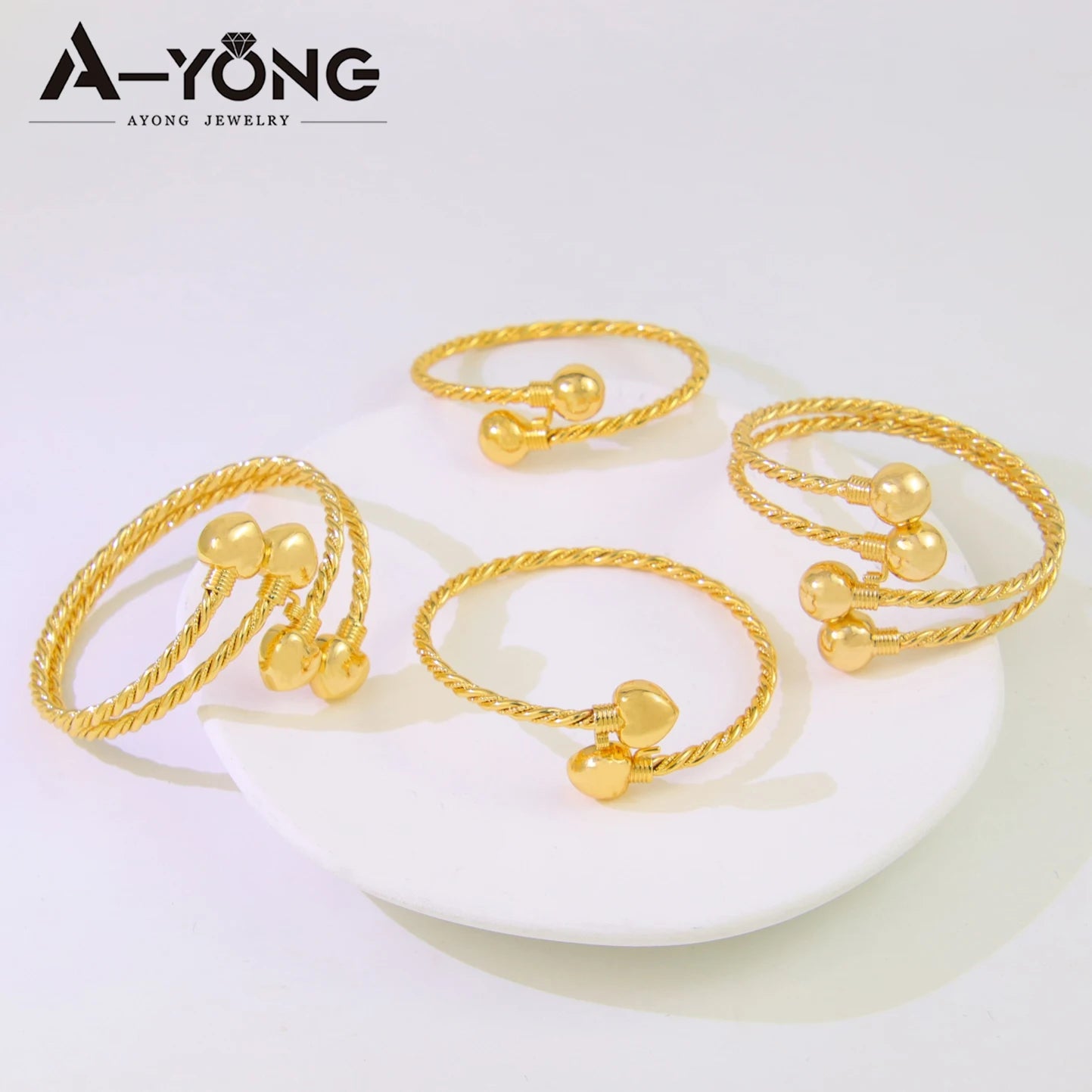Bracelets Manchette Plaqué Or Dubaï 21k Couleur Or Luxe Saoudien Mariage Bracelets Turcs Femmes Fête de Mariage Bijoux Ramadan