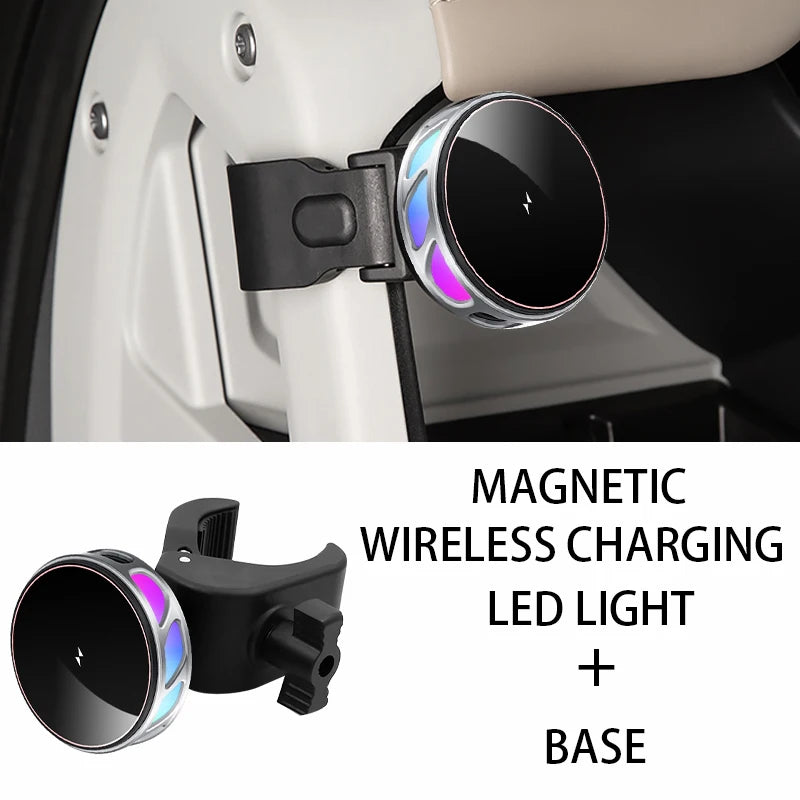 Pour Denza B5 B8 Equation Leopard 5 Support de téléphone de voiture à chargement sans fil, support de navigation magnétique à gravité, réglable à 360 degrés
