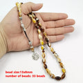 Tasbih Mistak yellow Resin Muslim misbaha bracelet 33 prayer beads Turkish accessories arabic fashion product