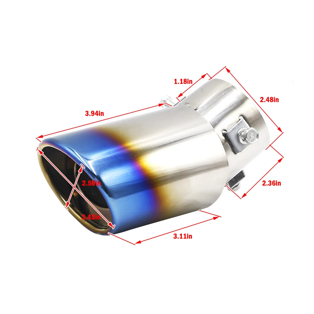 Embout de silencieux d'échappement rond en acier inoxydable pour BMW 335d M1 M-Zero M6 640i 640d E46 E90 F09 1 2 3 4 Série F