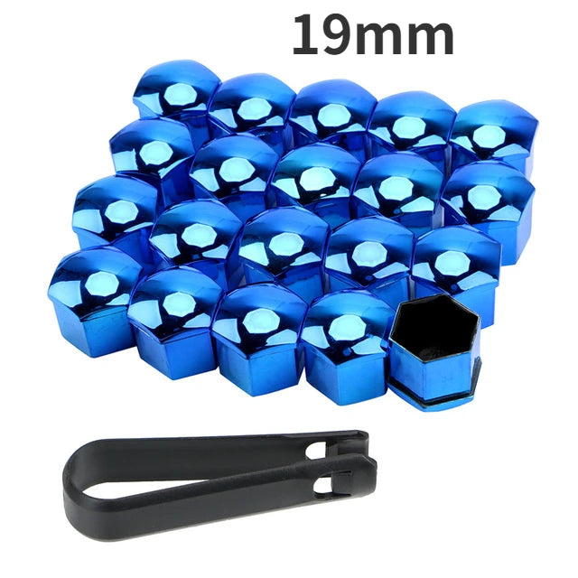 19/17mm 20pcs/set Car Wheel Nut Caps Protection Covers Caps Anti-Rust Auto Hub Screw Cover Car Tyre Nut Bolt Exterior Decoration