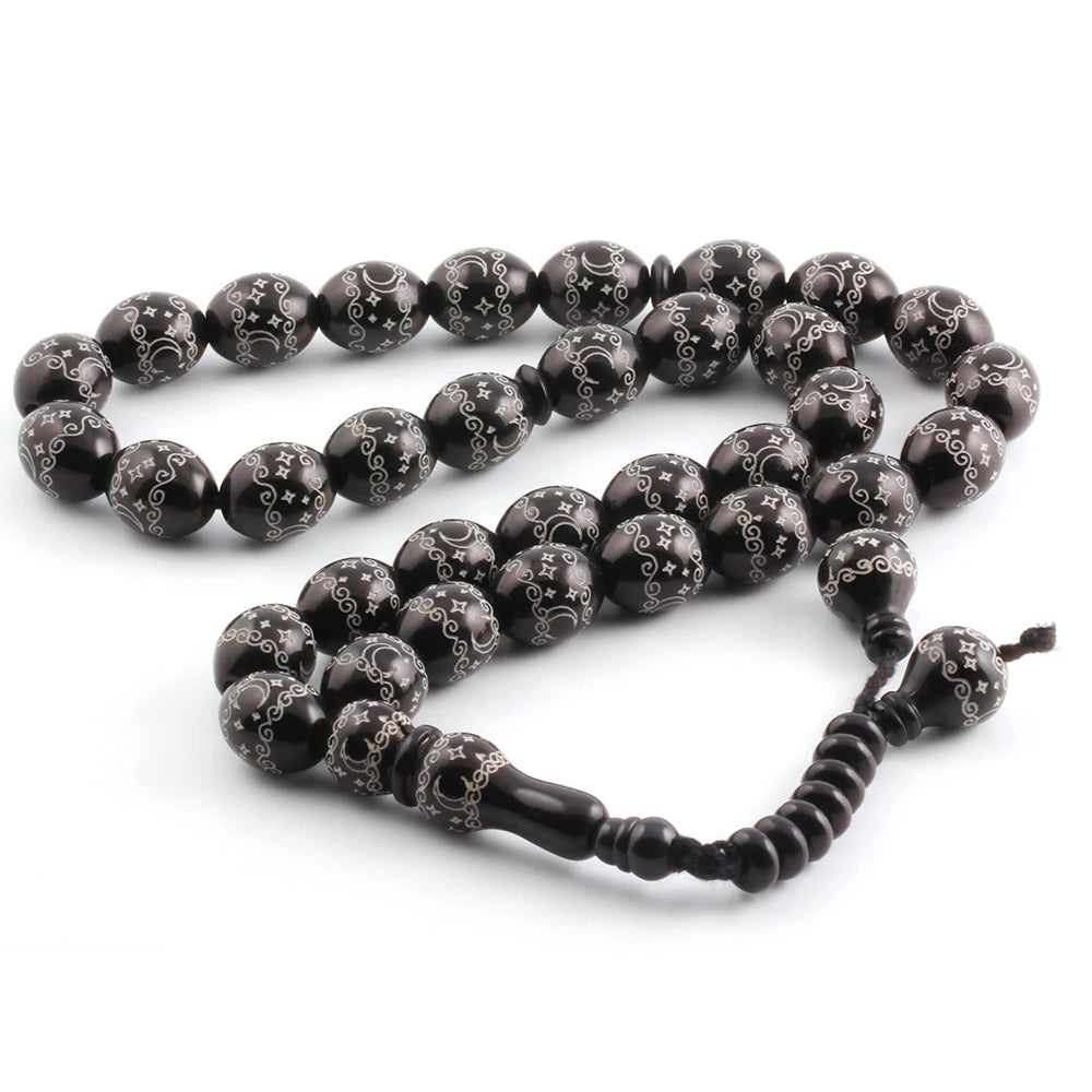Cbtb Hand Polished Wood 12mm Oval Black Coffee Prayer Bead Bracelet Meditation Yoga Bracelets Blessing Jewelry Wholesale