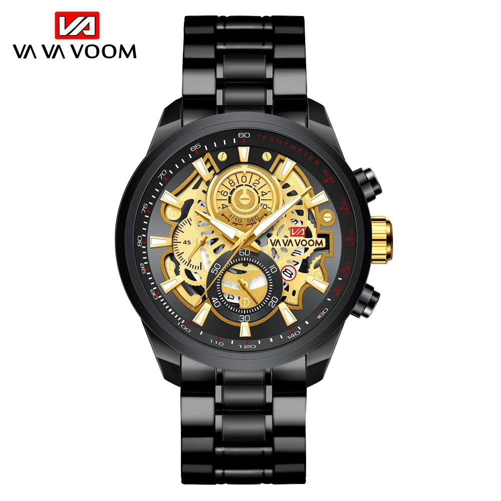 Montre de Sport Homme Style Industriel Tendance Étudiant Or Affaires Horloge Étanche Dropshipping Bijoux Montres Relogio Masculino