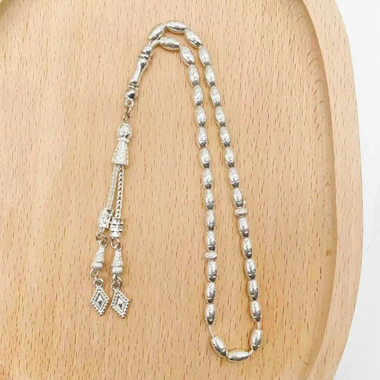 Alloy 4*7mm Islamic Prayer Beads Muslim Tasbih Middle East Ramadan Eid Jewelry Bracelet Gold Silver Arab Rosary Turkey