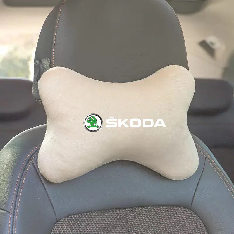 Pour Skoda Rapid Kodiaq Superb Fabia Octavia A7 Kamiq Yeti Appui-tête de voiture Support cervical Oreiller doux Accessoires automobiles