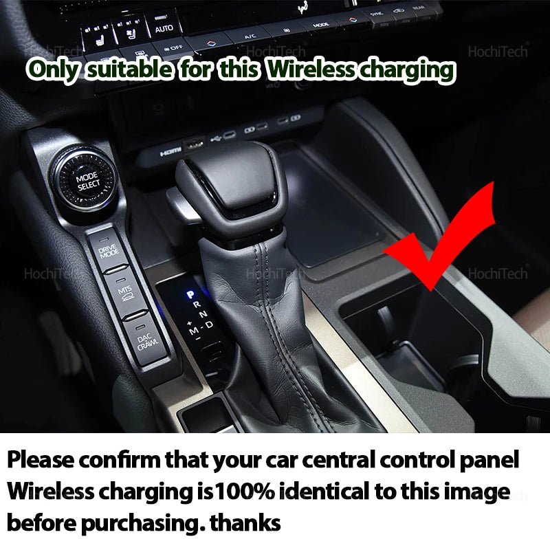 Wireless Charging Pad for Toyota Land Cruiser 250 Prado LC250 2024 2025 Central Control Charger Cover Anti-Slip Mat Only for LHD