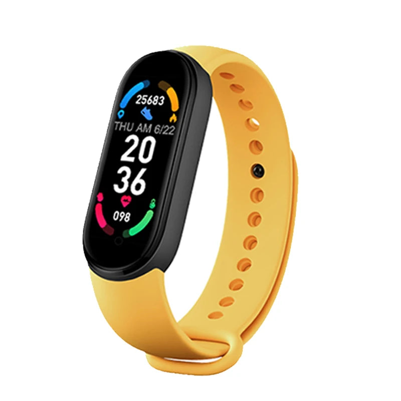M6 Montre Connectée Homme Femme Bracelet Intelligent Sport Fitness Cardiofréquencemètre Tensiomètre Étanche Montres Multifonctions