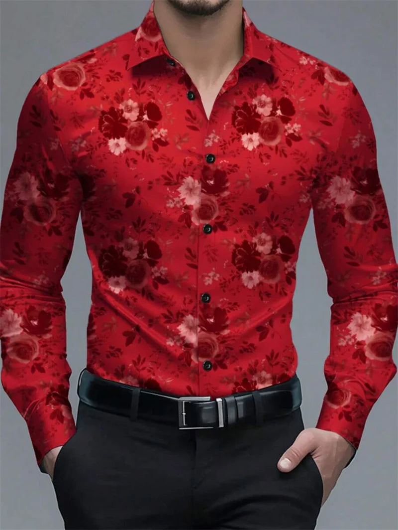 Chemise à manches longues pour hommes, imprimée en 3D, grande taille, haut confortable pour hommes avec col, chemise hawaïenne pour hommes nouveau style 2025