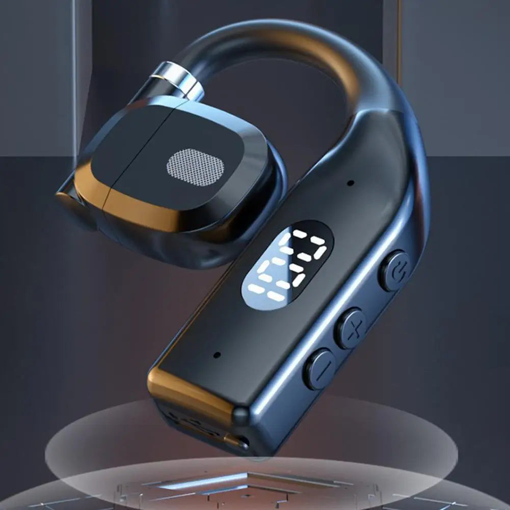 Écouteurs sans fil Bluetooth 5.4 avec crochets d'oreille Casque de jeu sportif Stéréo HiFi Réduction du bruit Écouteurs avec microphone