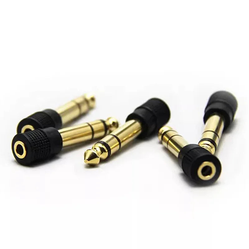 5 prises mono stéréo 3,5 mm 6,35 mm vers adaptateur de connecteur jack audio 3,5 mm 6,5 mm pour haut-parleur
