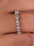 925 Sterling Silver Fashionable Shiny Water Drop Shaped Ring For Women Engagement Wedding Luxury High Quality Fine Jewelry