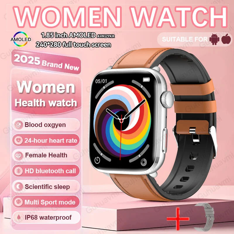 Montre connectée de sport tendance 2025 pour hommes et femmes, avec diagnostic intelligent par IA, surveillance de la tension artérielle, de la fréquence cardiaque (HRV+PPG), étanche IP68 et NFC