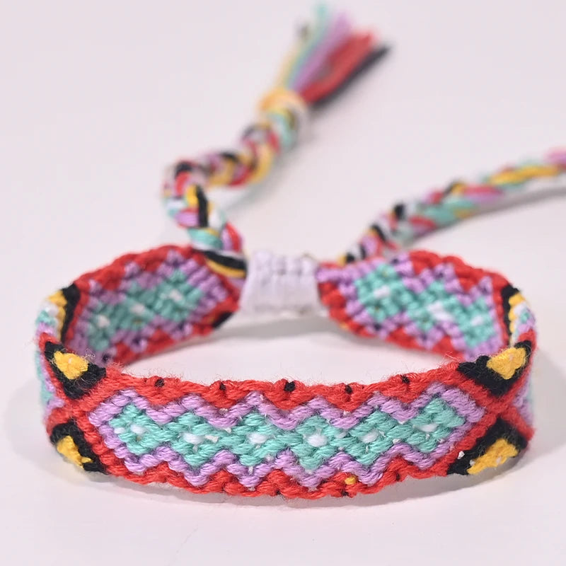 Bracelet d'amitié bohème tressé en corde pour femmes, style plage d'été, bijoux ethniques Nibir