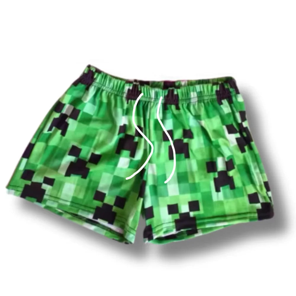 Shorts Y2k Hip-Hop, Short Streetwear Imprimé Motif Harajuku, Style Rock et Gothique Unique du Punk, Short Tendance à Cordon de Serrage