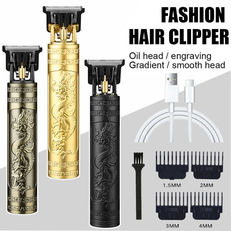 Tondeuse à cheveux Portable T9 Vintage, tondeuse à cheveux, charge rapide USB, rasoir de barbier, tondeuse à cheveux sans fil pour hommes
