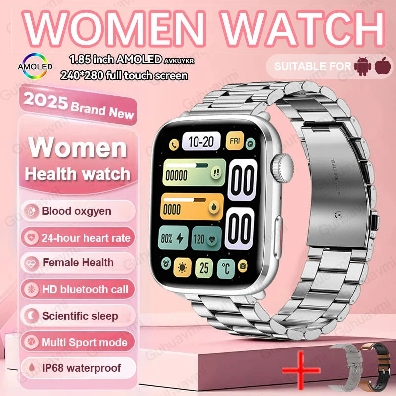 Montre connectée de sport tendance 2025 pour hommes et femmes, avec diagnostic intelligent par IA, surveillance de la tension artérielle, de la fréquence cardiaque (HRV+PPG), étanche IP68 et NFC