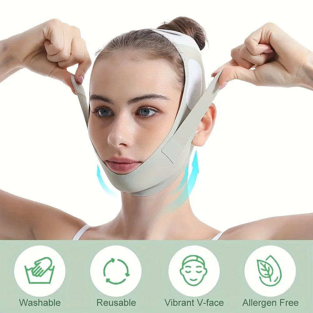 Bandeau de lifting réutilisable en V pour le visage, pour affiner le menton et les joues, outils de massage facial pour le soin de la peau des femmes.