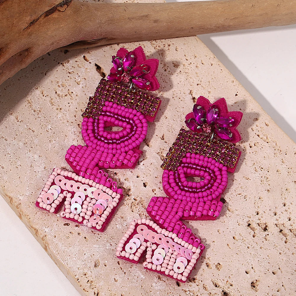 AENSOA Boucles d'oreilles pendantes bohèmes en forme d'étoile de mer, de homard et de conque avec perles pour femme, fabriquées à la main, bijoux d'été sur le thème des animaux marins