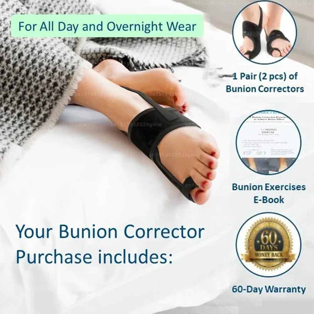 Correcteur d'oignon attelle de nuit pour hallux valgus, redresseur d'orteils, correcteur orthopédique pour pédicure, protecteur d'oignon