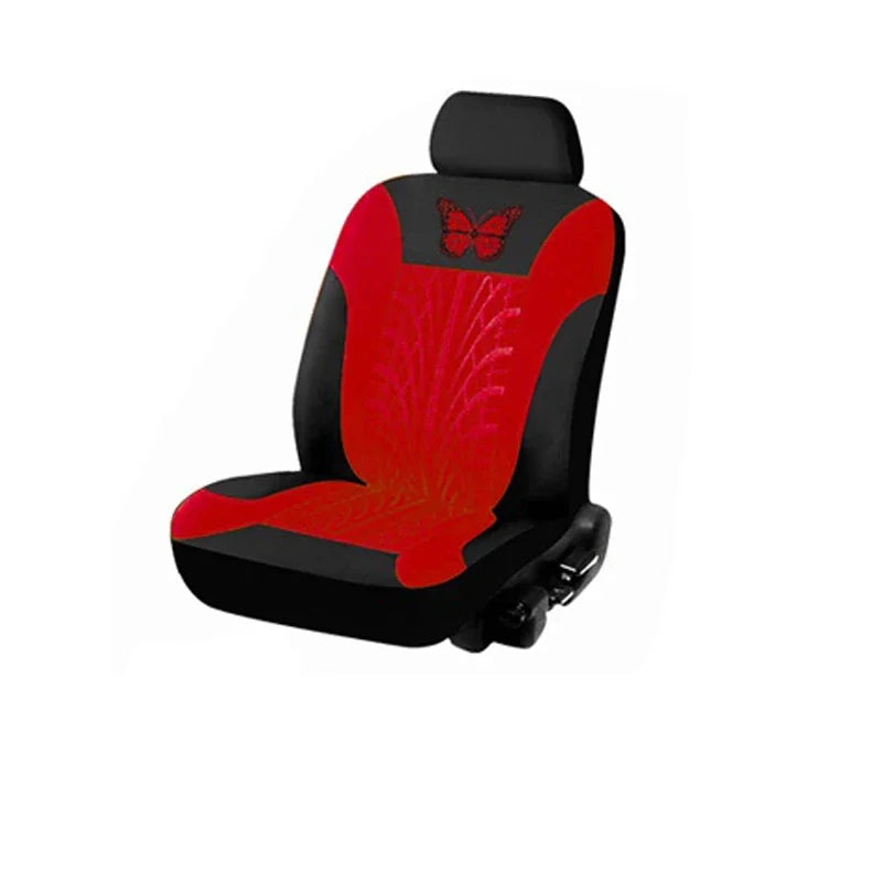 Housses de Siège de Voiture Complètes, Ensemble Universel de Housses de Siège Auto Broderie Motif Papillon