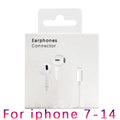 سماعات أذن سلكية USB-C سماعات أذن Apple Lightning مع سلك لأجهزة iPhone 5 6 8 7 Plus X XS MAX XR 10 11 12 13 14 Pro 15 16