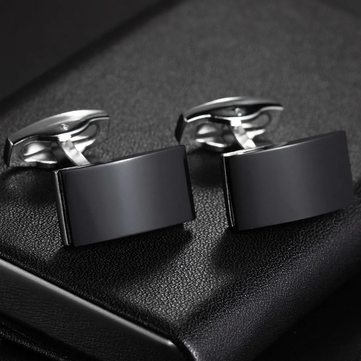Boutons de manchette ronds pour hommes, pour chemise d'affaires, mariage, fête, boutons de manchette solides en tissu, rectangulaires, à rayures, accessoires, vente en gros.