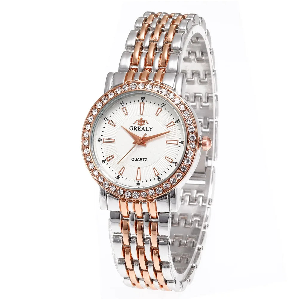 Nouvelles montres décontractées pour femmes, montre de mode de luxe pour amoureux, montre à quartz en acier inoxydable avec strass, cadeau pour hommes et femmes, montre-bracelet d'affaires