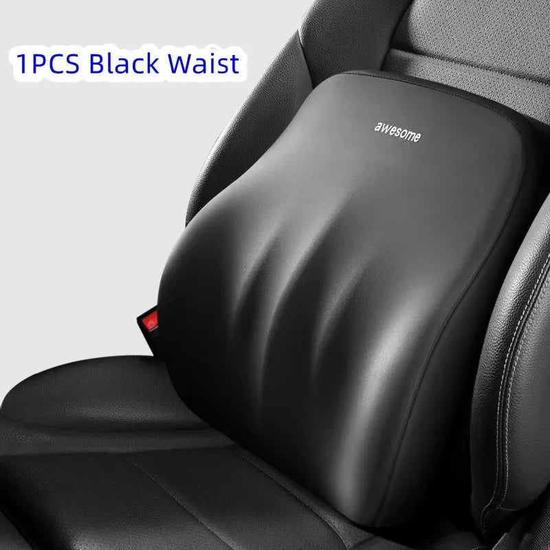 Oreiller de nuque et support lombaire pour voiture en mousse à mémoire de forme, coussin universel doux pour la nuque, accessoires de voiture