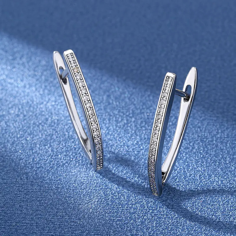 Boucles d'oreilles en argent sterling 925 Bijoux de haute qualité Rétro Motif simple Zircon violet blanc Boucles d'oreilles Meilleures ventes