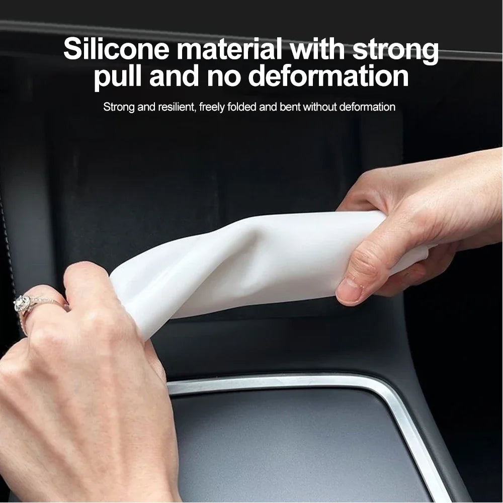 For Tesla Model 3 Y 2023 2022 2021 Silicone Wireless Charging Pad Non-Slip Mat Dust-Proof Charger Protect Cover Car Accessories