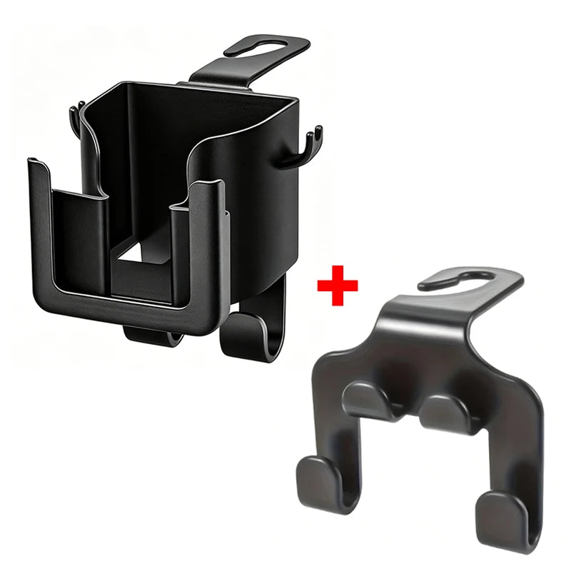 Organisateur de dossier de siège de voiture, lot de 2, porte-gobelet et crochet, support de téléphone, rangement arrière pour tasse d'eau et téléphone, accessoires d'intérieur de voiture