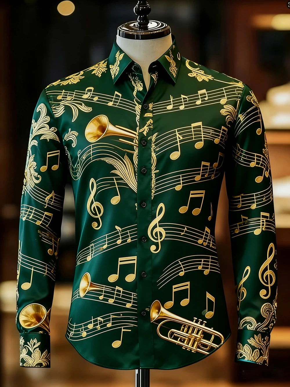 Nouvelle chemise pour homme 2026, style urbain, imprimé haute définition 3D, design de col élégant, haut polyvalent et tendance pour homme
