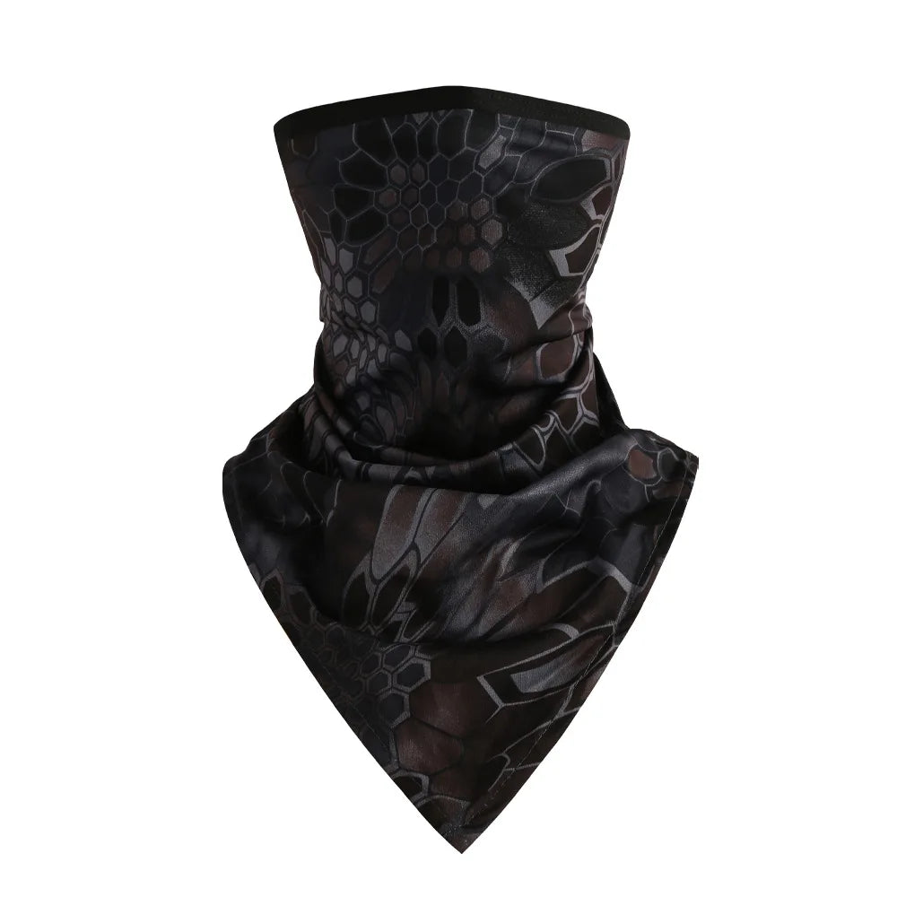 Cache-cou UV rafraîchissant pour l'été, masque de protection solaire avec boucles d'oreilles pour le cyclisme, la randonnée, les sports de plein air, séchage rapide, bandana respirant