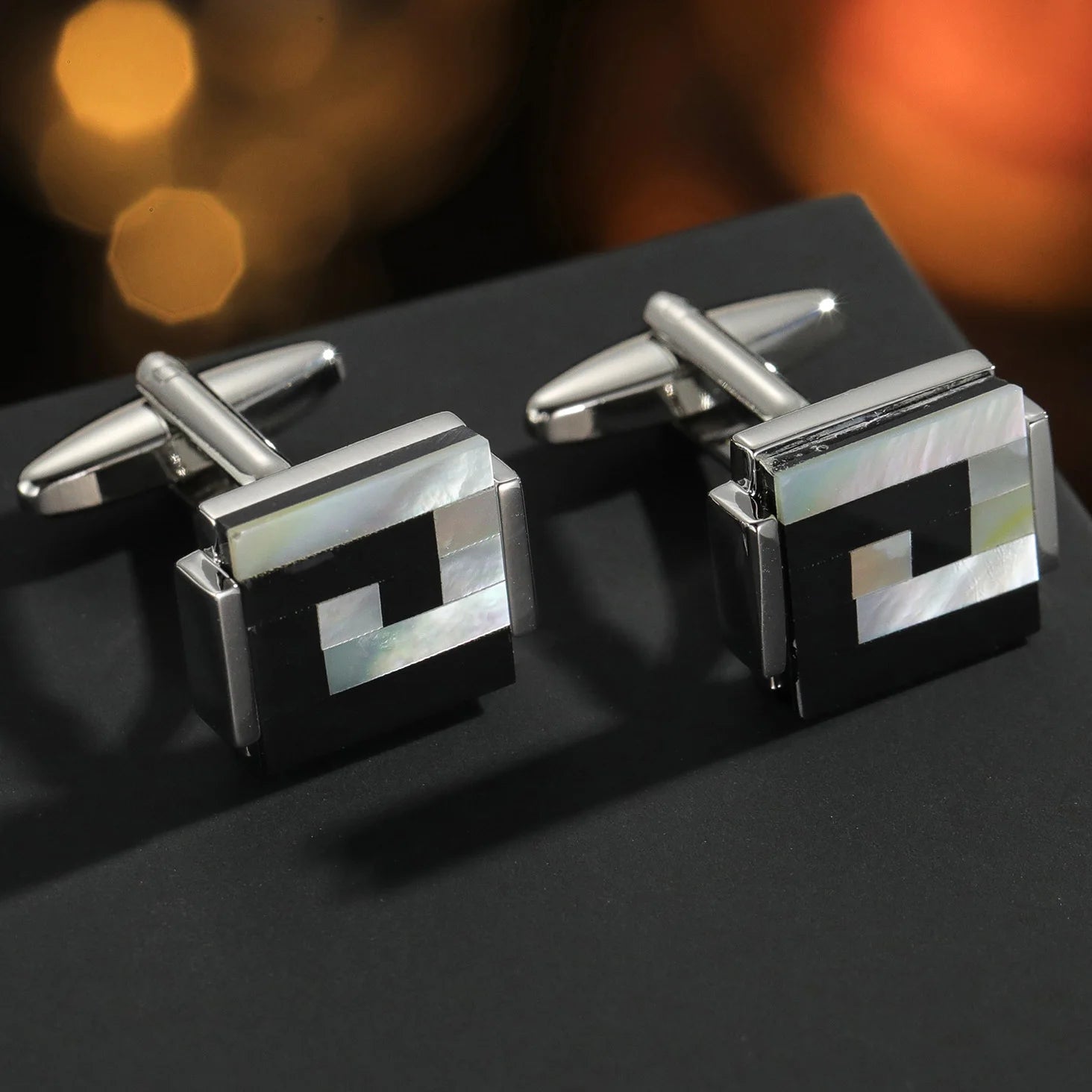 Nouveaux Boutons de Manchette Pour Hommes Carrés Ronds Chemise d'Affaires Boutons de Manchette Cadeaux pour Invités de Mariage Meilleur Cadeau pour Mari Bijoux