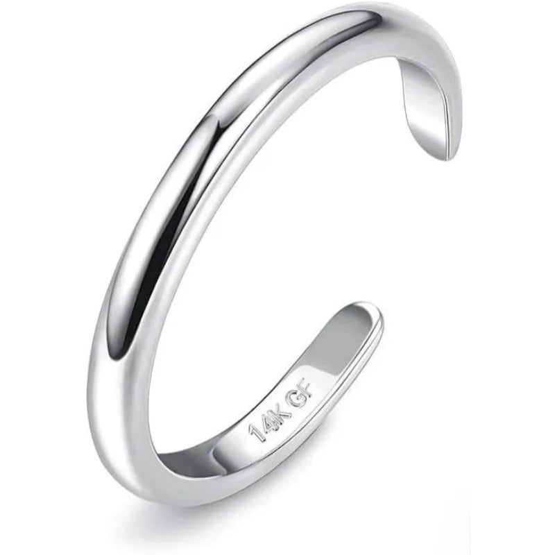 Bagues d'orteil Bobisty plaquées or 14 carats pour femme Bague d'orteil ajustable avec fleur d'opale mignonne Bagues d'orteil ouvertes Bijoux de pied de plage d'été