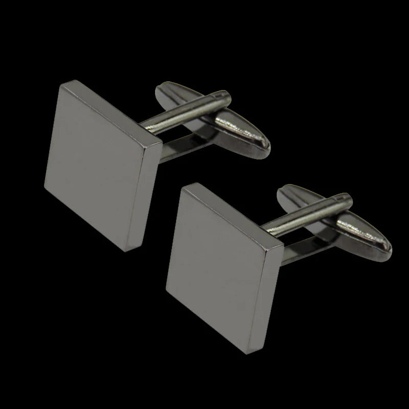 XKZM Nouvelle marque de bijoux de luxe Boutons de manchette carrés gravés au laser en métal Boutons de manchette pour chemises d'hommes Livraison directe
