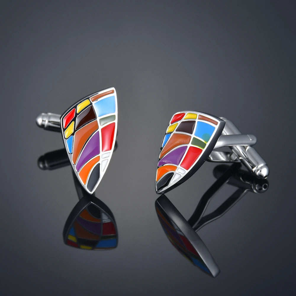 Nouveaux Boutons de Manchette de Luxe pour Hommes Marque de Bijoux Haut de Gamme Gemmes/Carrés/Couronne/Grille Chemises pour Hommes Boutons de Manchette