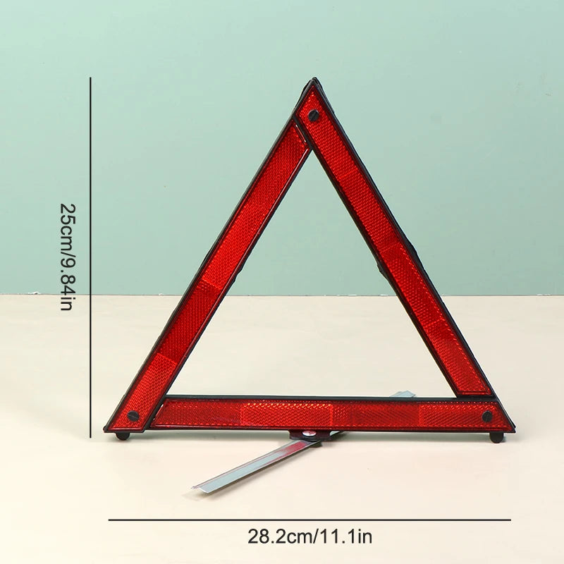 1pcs Car Tripod Reflective Strips Triangle Signs Foldable Emergency Breakdown Warning Car Triangle Reflective Warning Tripod