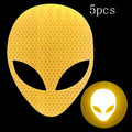 1 pcs Car Sticker Personality Fashion Alien Peace Highly Reflective Motorcycle Vinyl Decals Accessoriesstickers for carcar decor